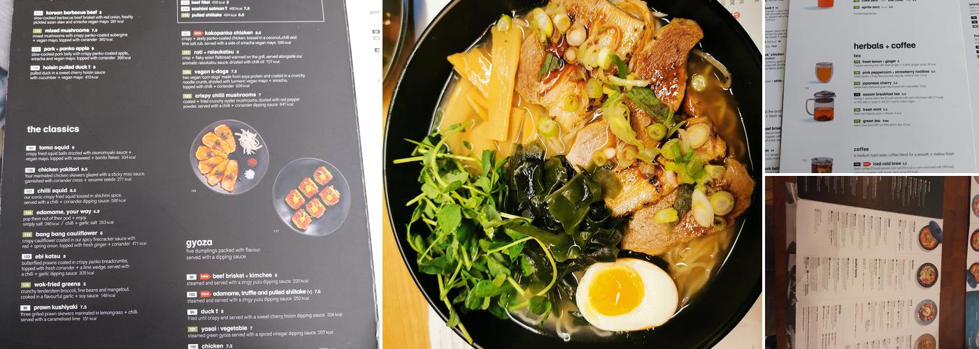 wagamama east midlands Menu