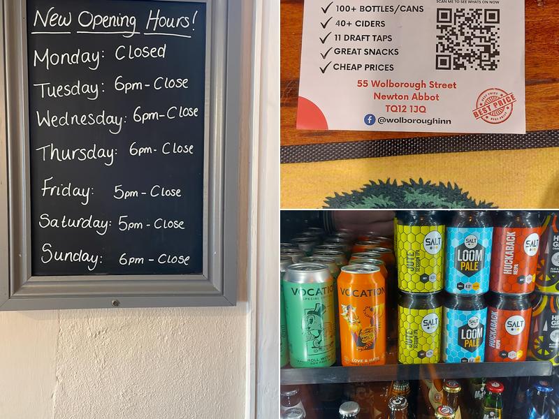 The Wolborough Inn Menu