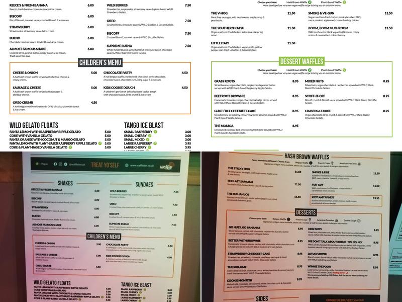 Waffle Inn Newton Abbot Menu