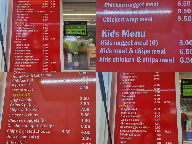 New city kebab Van Menu
