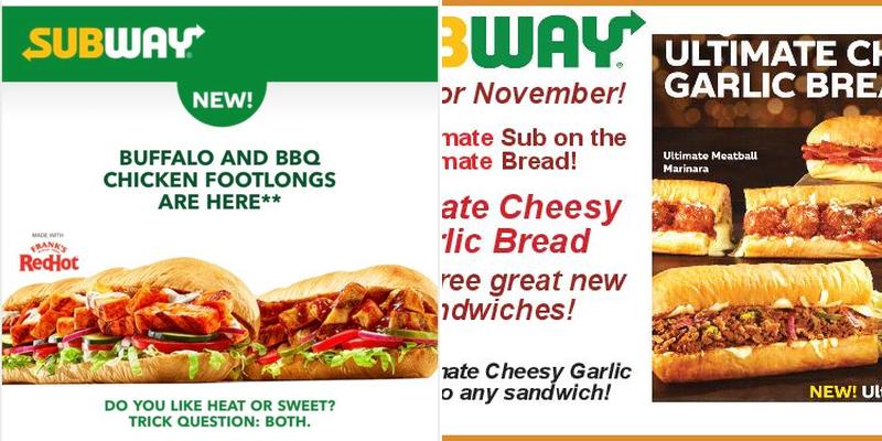 Subway Menu