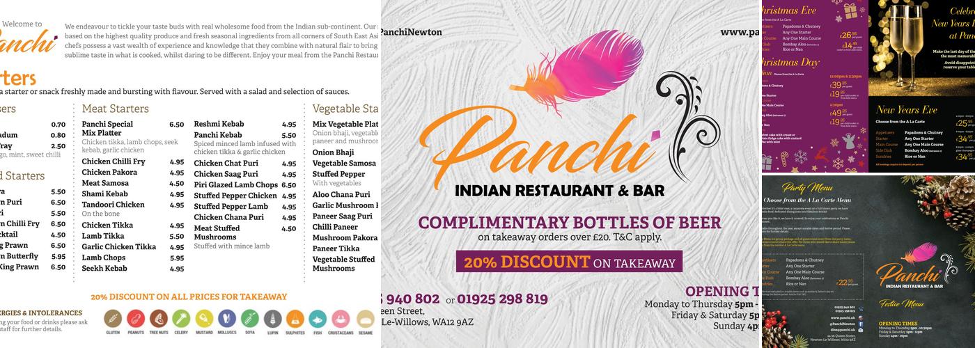Panchi Indian Restaurant Menu