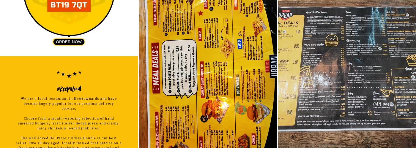 Del Piero's URBAN Menu