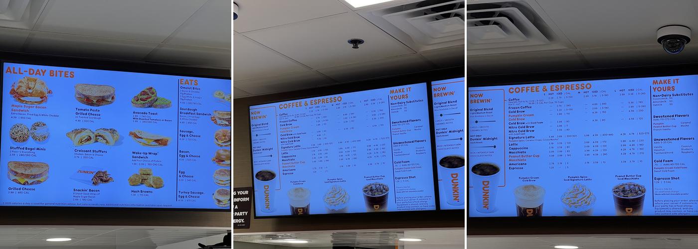 Dunkin' Menu
