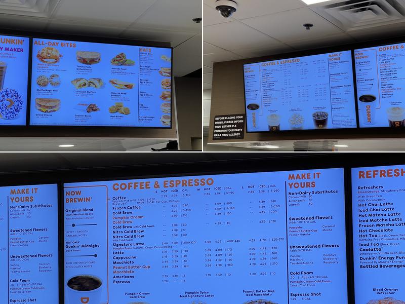 Dunkin' Menu