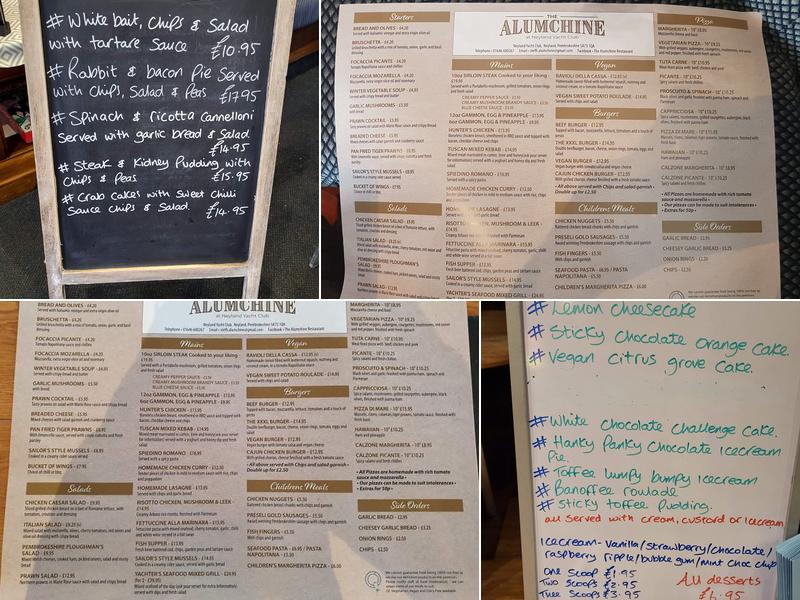 The Alumchine Restaurant Menu