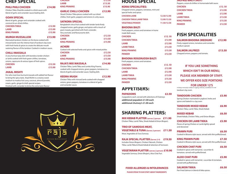 The Ox Bar Menu