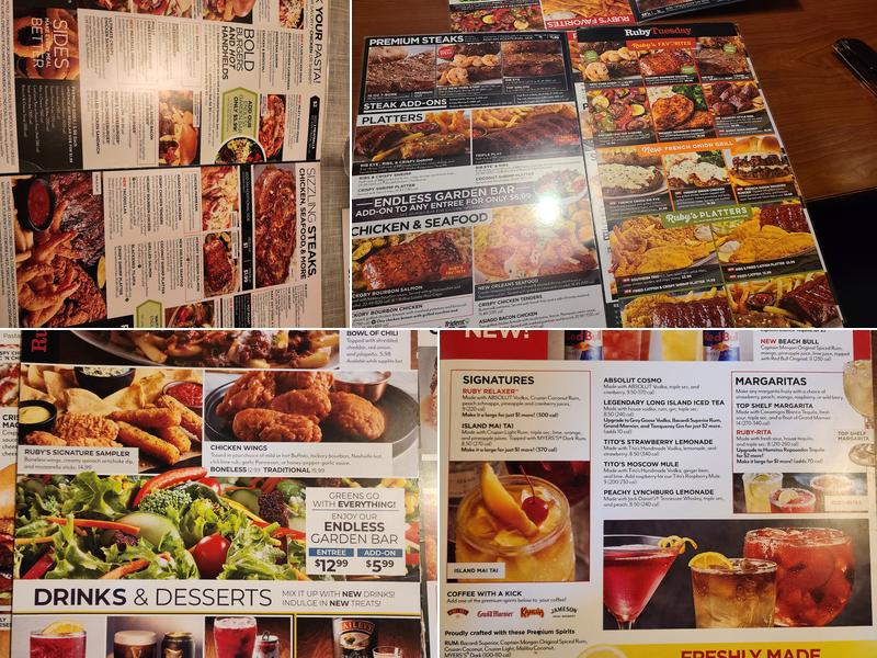 Ruby Tuesday Menu