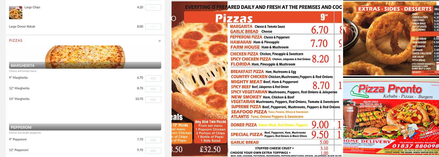 Pizza Pronto Menu