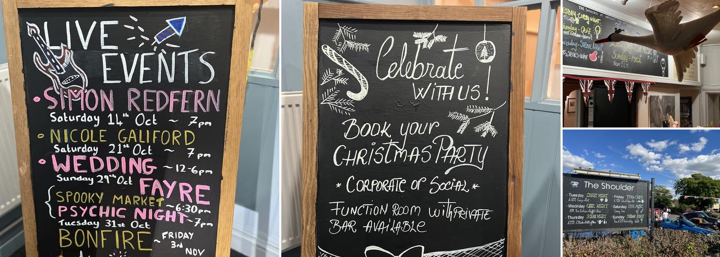 The Shoulder at Hardstoft Menu