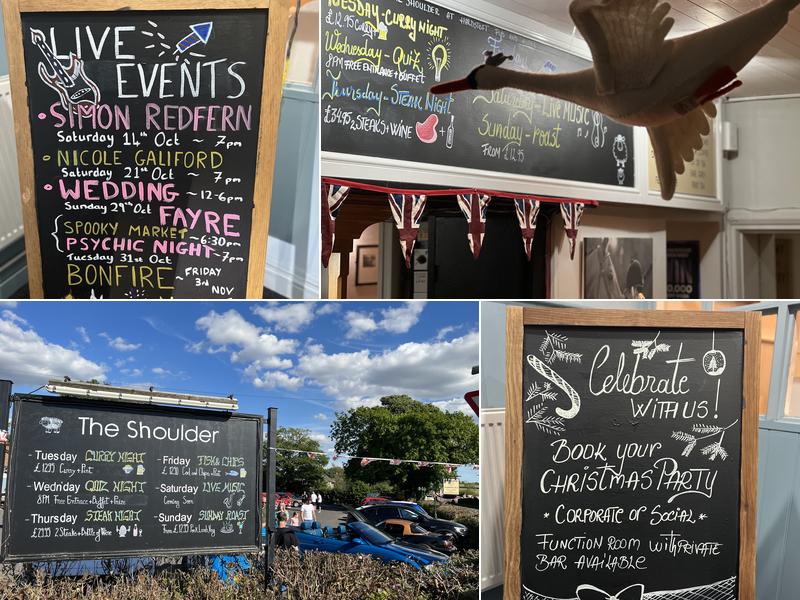 The Shoulder at Hardstoft Menu