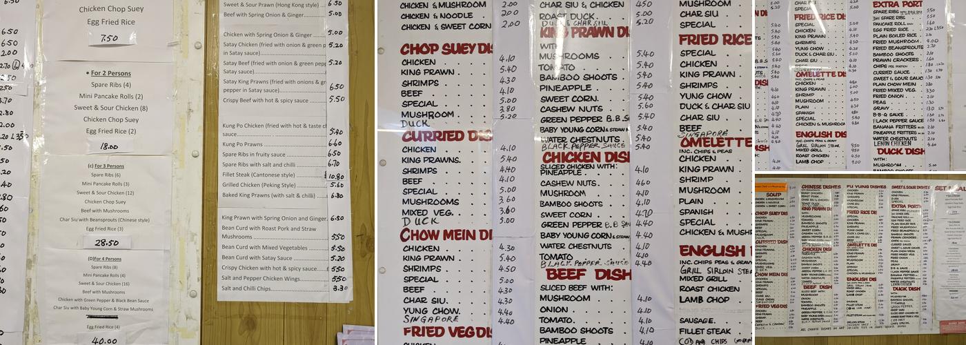 Sang Sang House Menu