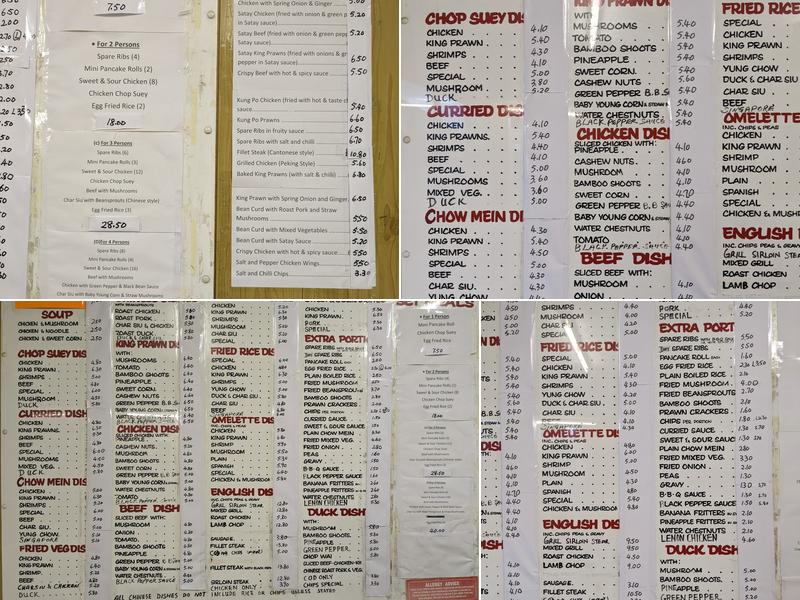 Sang Sang House Menu