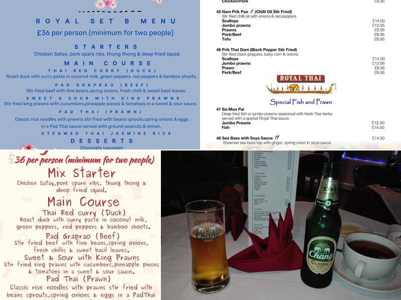 Royal Thai - Northampton Menu