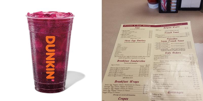 Dunkin' Menu
