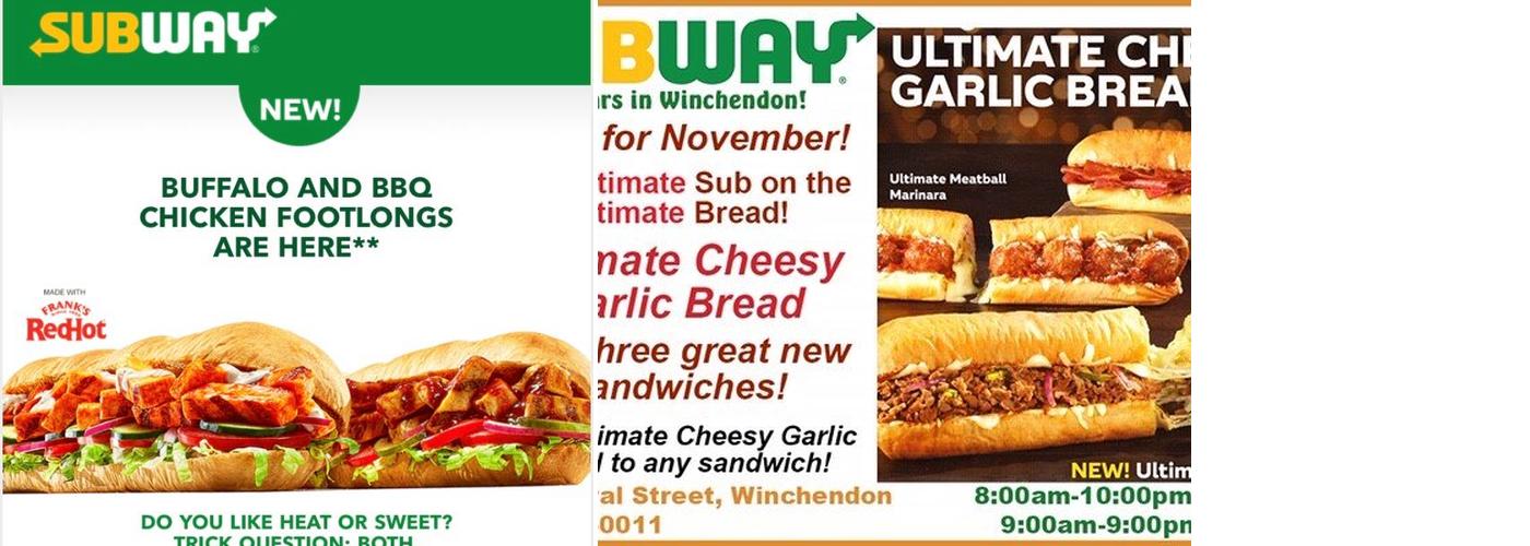 Subway Menu