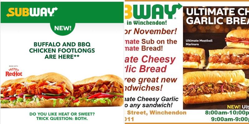 Subway Menu