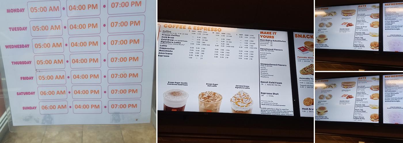 Dunkin' Menu