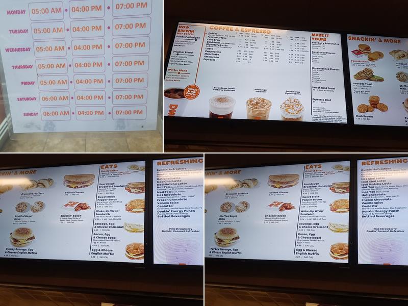 Dunkin' Menu