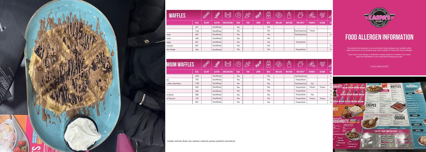 Kaspa's Northampton Menu