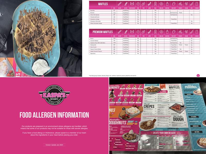 Kaspa's Northampton Menu