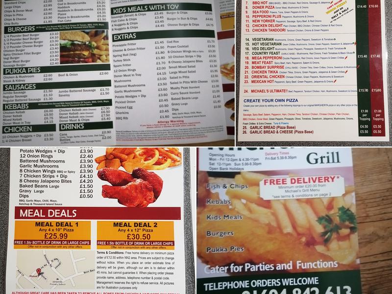 Michael's Grill Menu