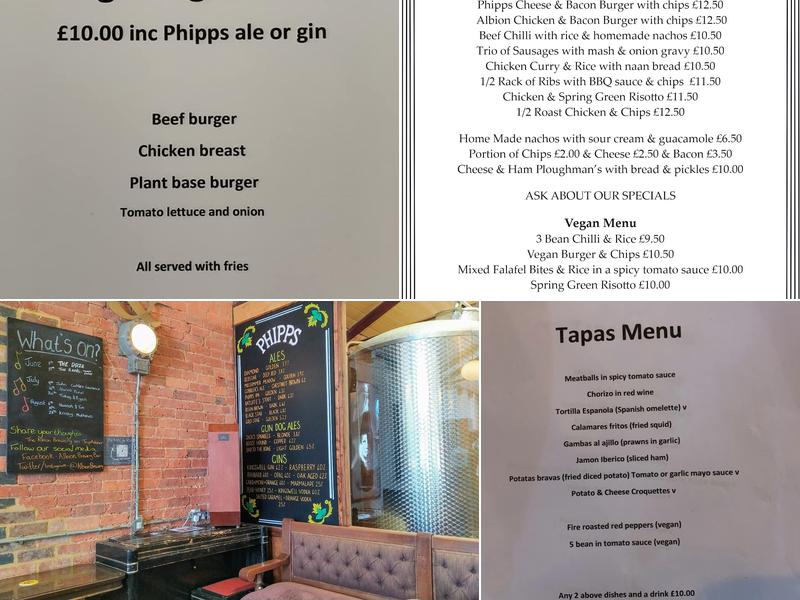 Albion Brewery Bar Menu