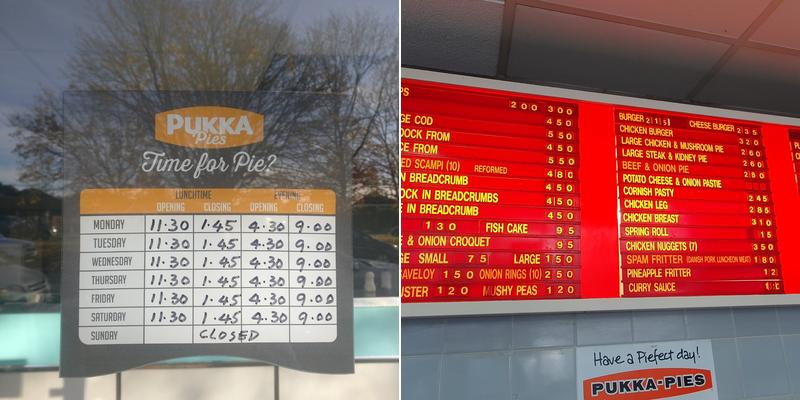 Boothville Fish Bar Menu