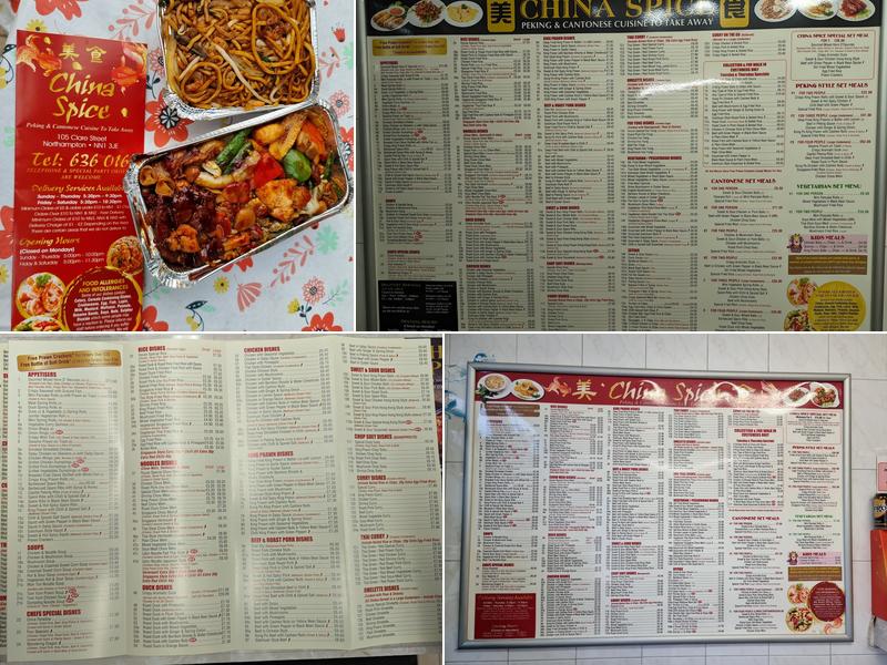 China Spice Menu
