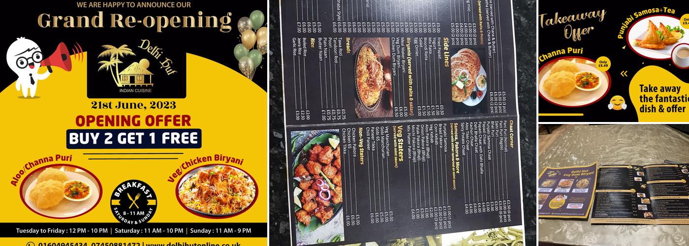 Delhi Hut Northampton Menu