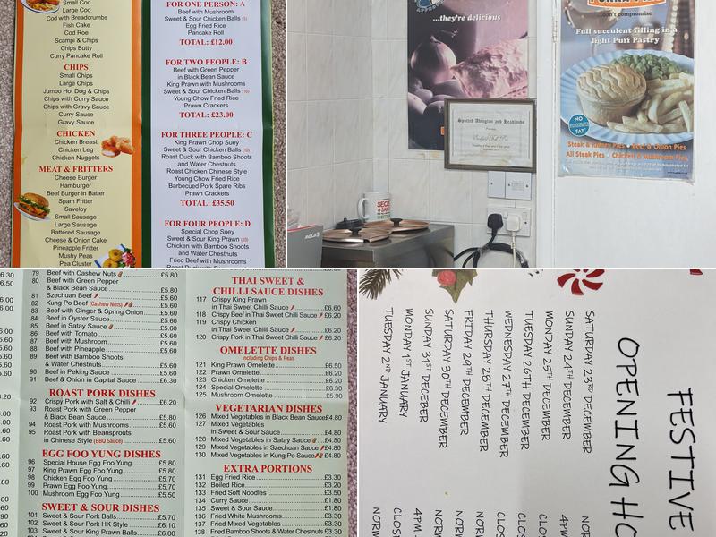 Eastfield Fish Bar Menu