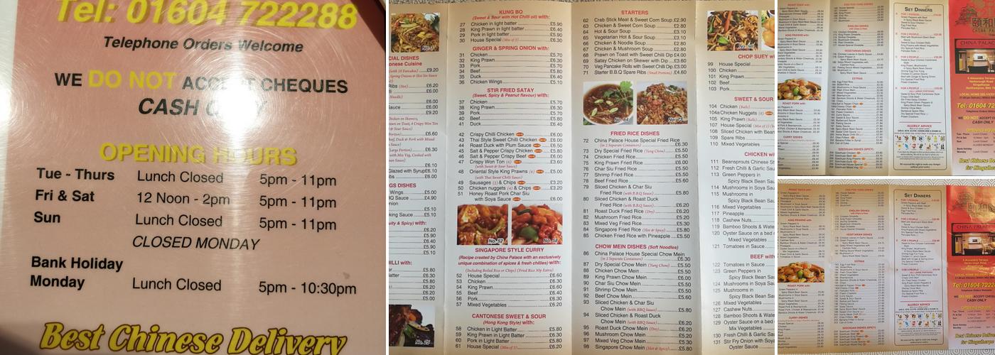 China Palace Menu