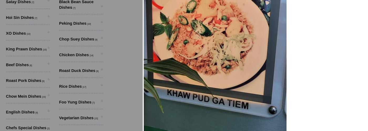 New Sage silver river chinese Menu