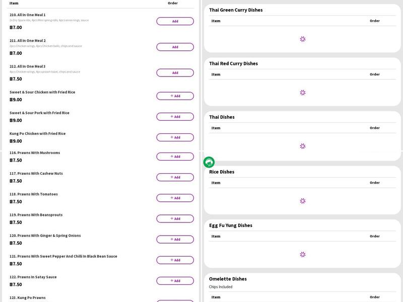 CHINA STAR Chinese Takeaway Menu