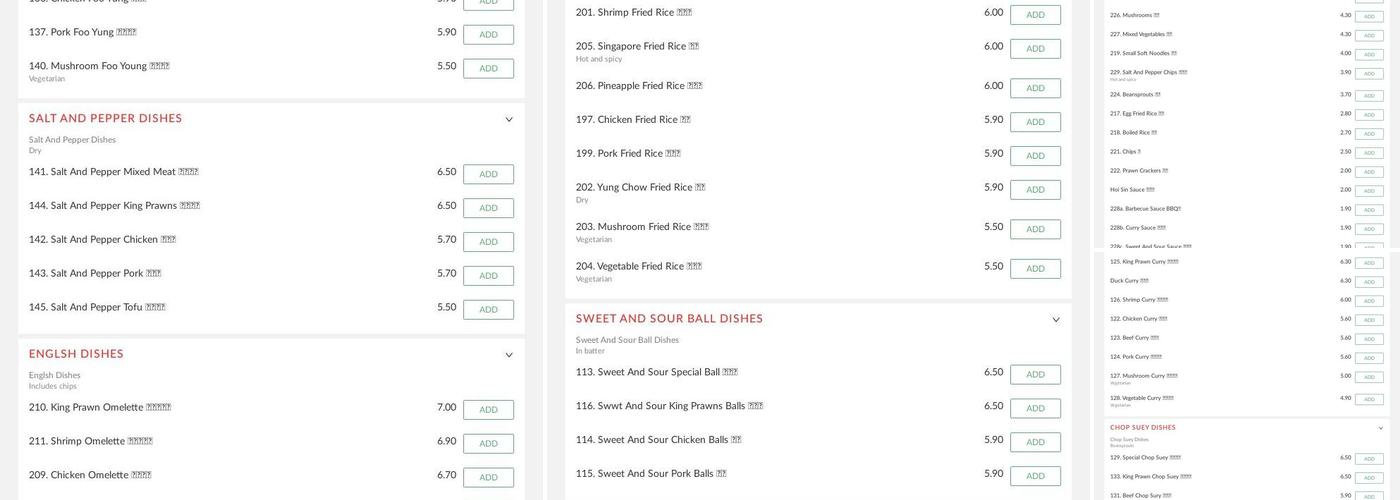 Cross Over Golden Menu