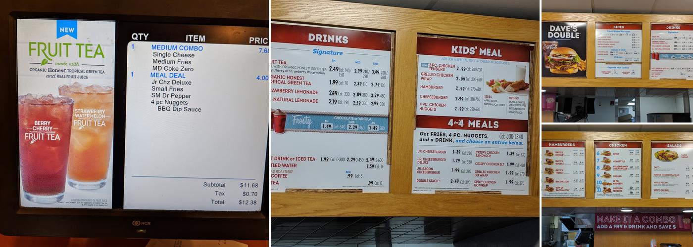 Wendy's Menu