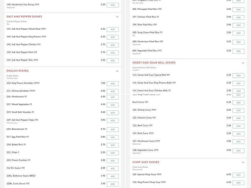 Cross Over Golden Menu