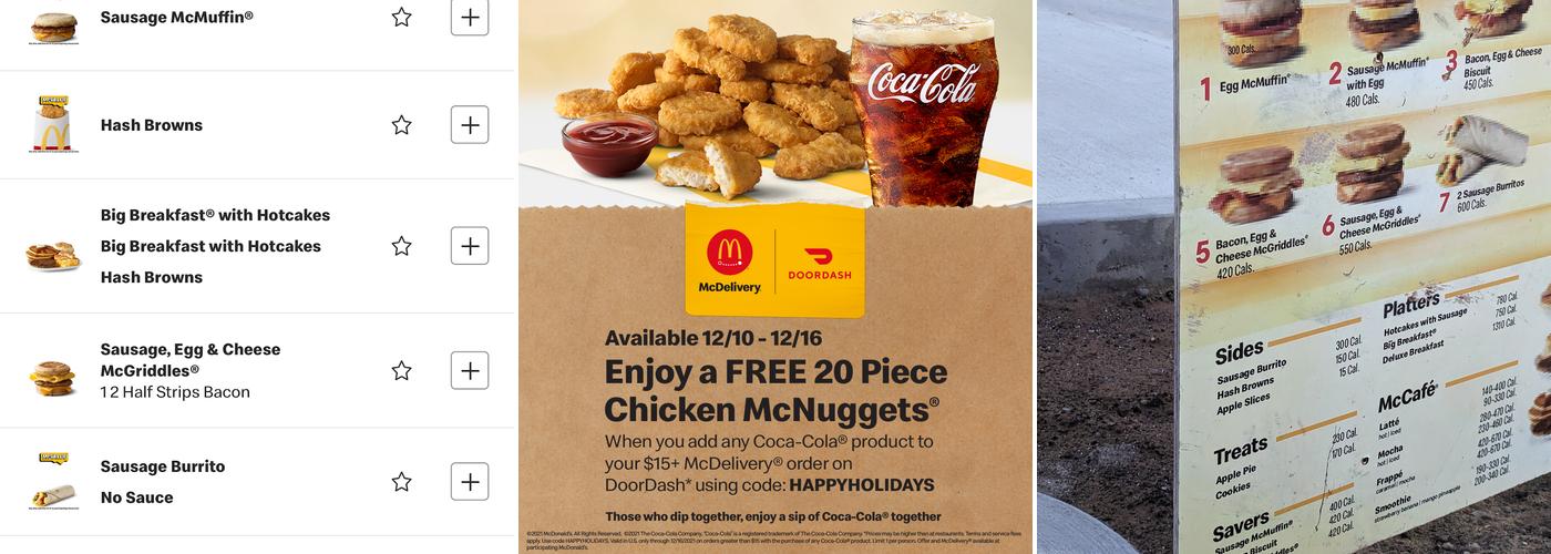 McDonald's Menu