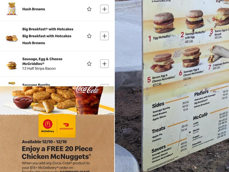 McDonald's Menu