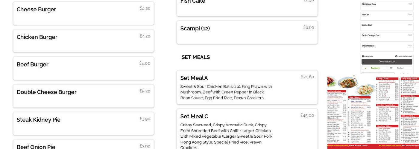 The Golden Chip Menu