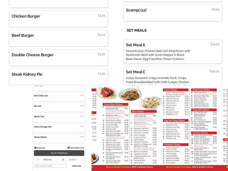 The Golden Chip Menu