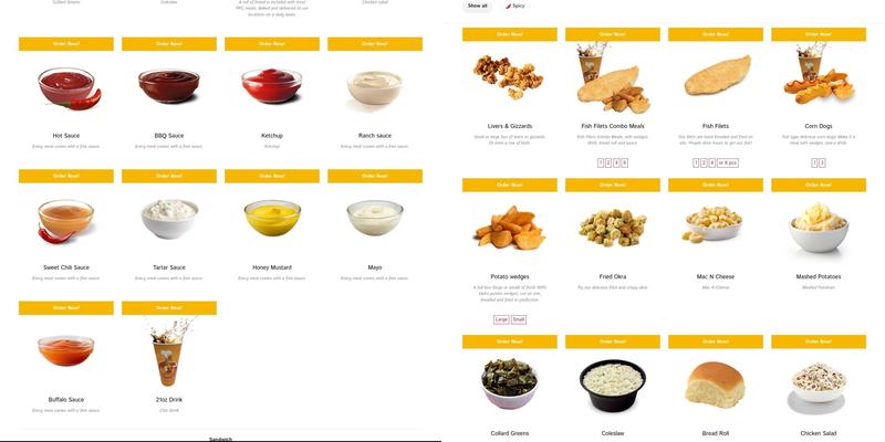 Pantry Fried Chicken Menu