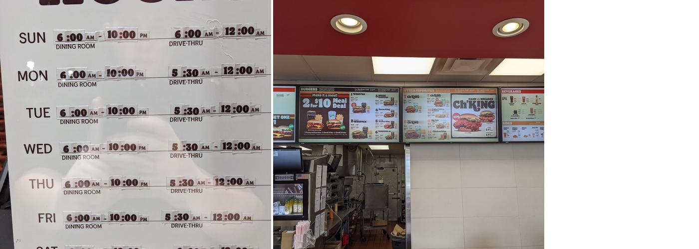 Burger King Menu