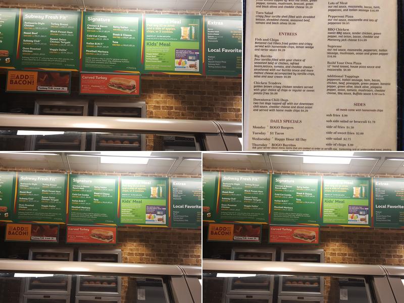 Subway Menu