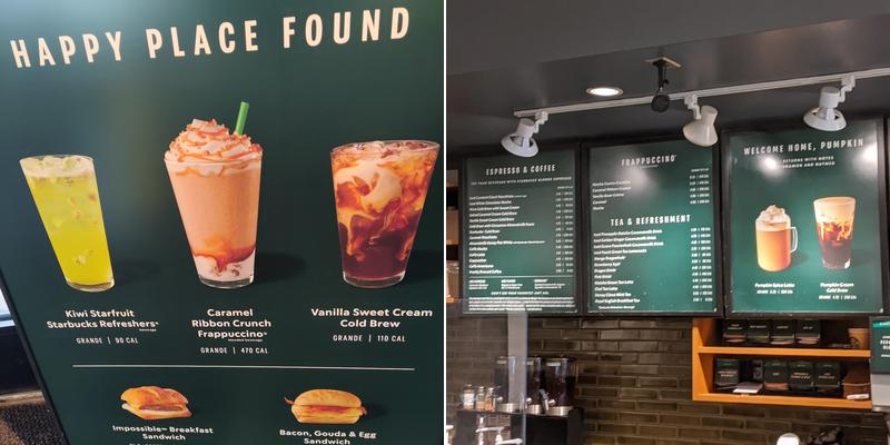 Starbucks Menu