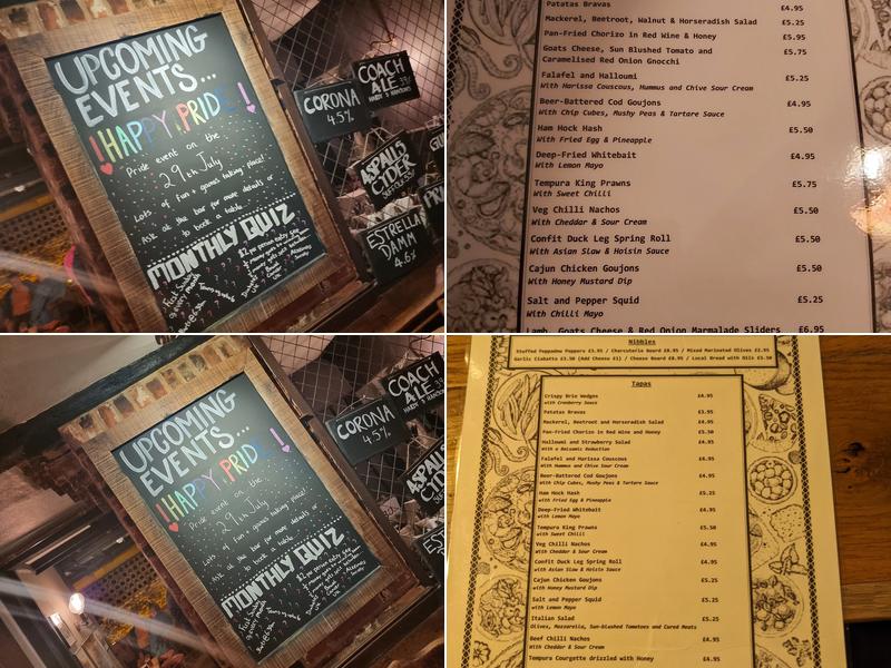 The Coach & Horses Menu