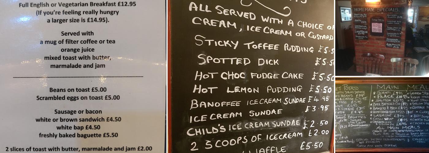 The Ferry House Menu