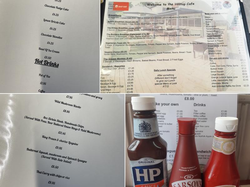 Hilltop Cafe and Stone Hill Bistro Menu