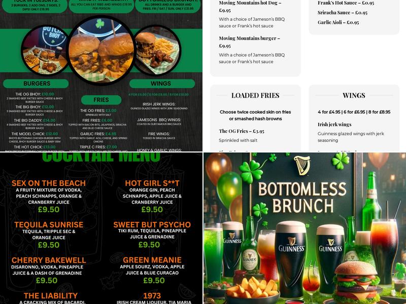 Butcher Bhoy Menu