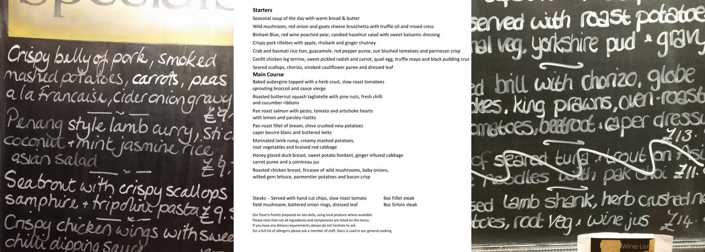 The Wine Cellar Menu